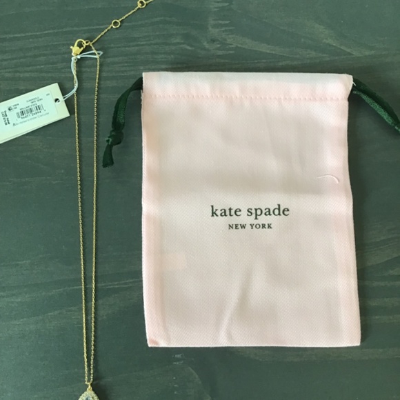KATE SPADE NEW YORK Cubic Zirconia Pear-Shape Halo Mini Pendant Necklace - Picture 4 of 7